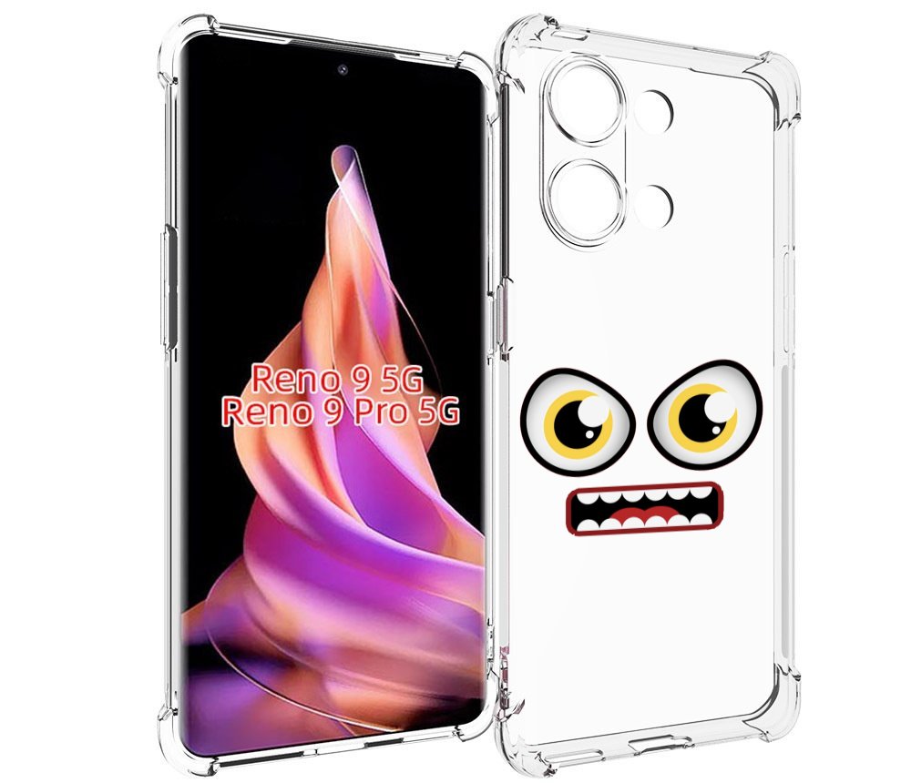 

Чехол MyPads красный злой смайлик для Oppo Reno 9/Reno 9 Pro, Прозрачный, Tocco