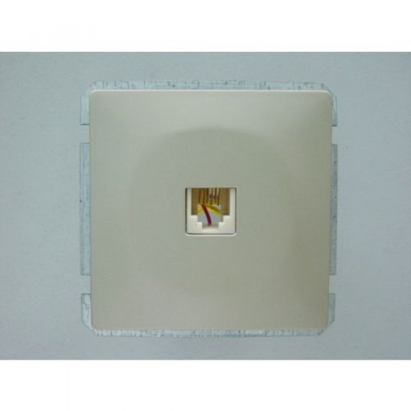 

Розетка ТФ-6P Rj12 (без рамки). ALUM 1413L-S320
