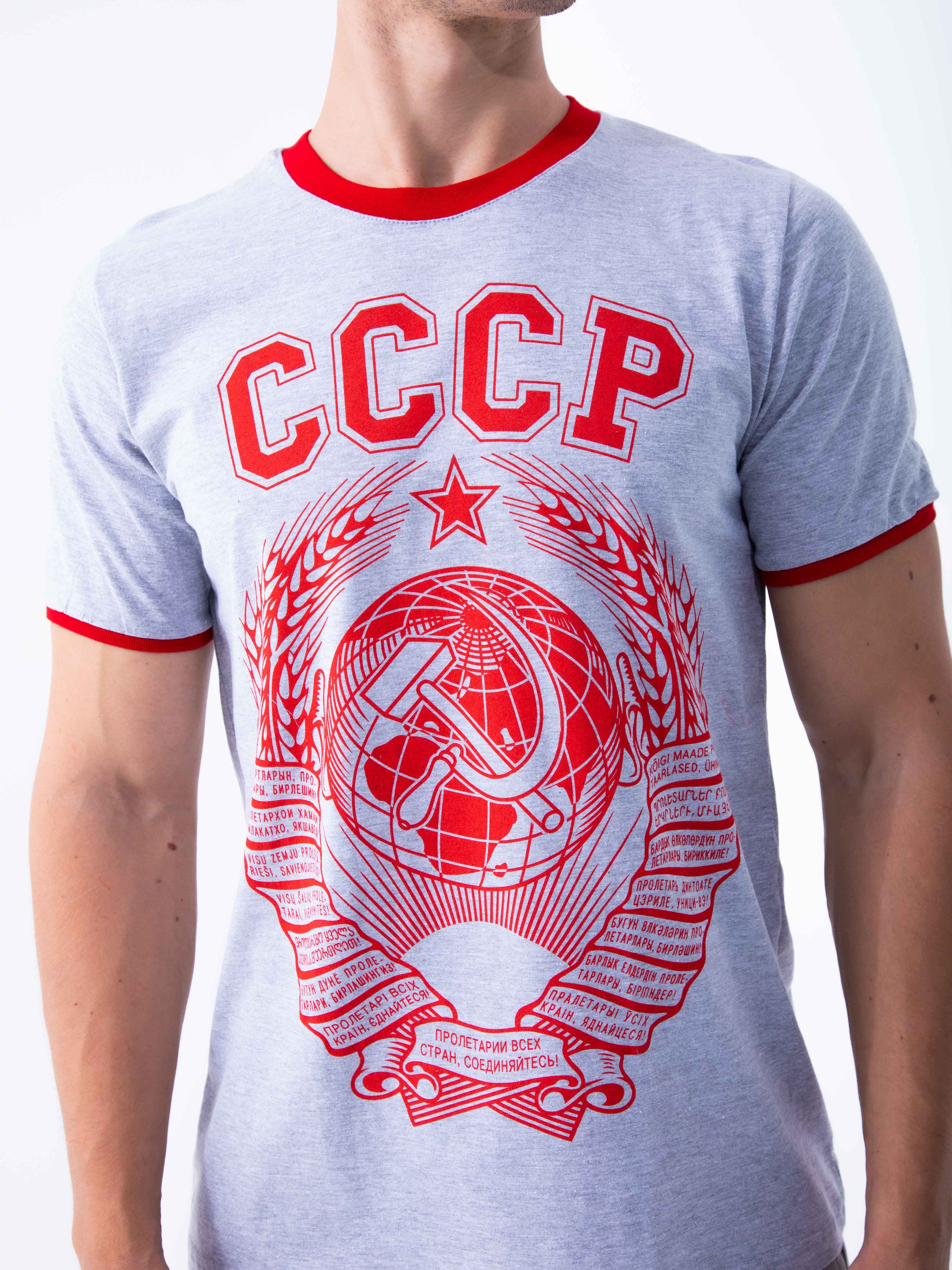 Футболка мужская 26129 серая 50 RU NoBrand серый