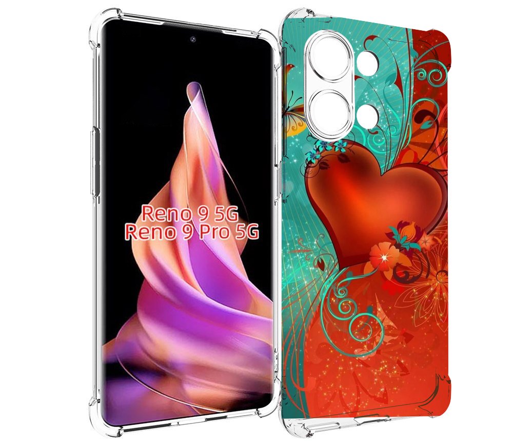 

Чехол MyPads красивые-яркие-сердечки для Oppo Reno 9/Reno 9 Pro, Прозрачный, Tocco