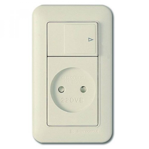 

Розетка с выключателем. Бежевый WST 1022