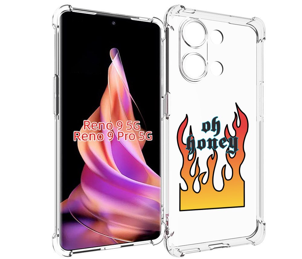 

Чехол MyPads красивое-пламя для Oppo Reno 9/Reno 9 Pro, Прозрачный, Tocco