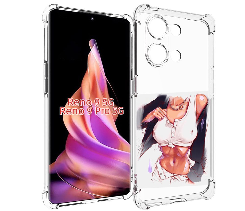 

Чехол MyPads красивая-стройная-модель для Oppo Reno 9/Reno 9 Pro, Прозрачный, Tocco