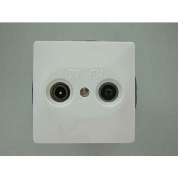 

Розетка TV+FM проходная. (без рамки). Белый. 1542L-S100