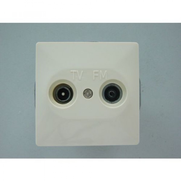 

Розетка TV+FM проходная. (без рамки). IVORY. 1542L-S110