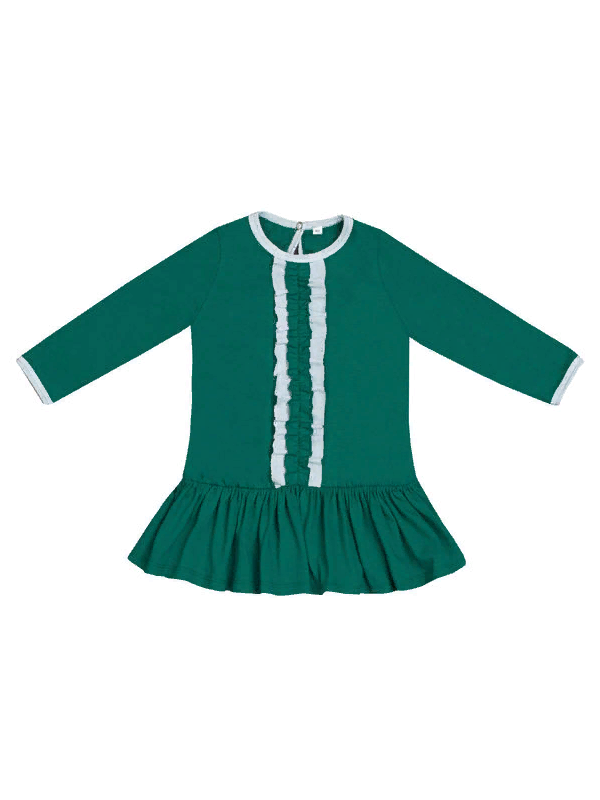 Платье детское MYBABYGOLD Пл-182, зеленый, 110