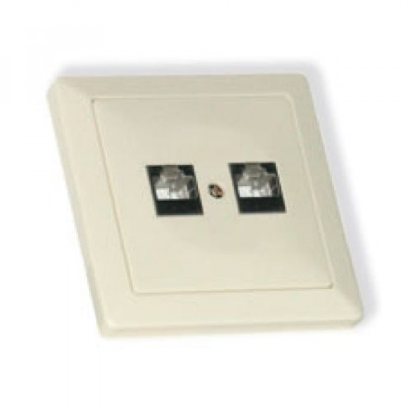 

Розетка Rj45 CAT5 2x8P(без рамки). IVORY. 1612L-S110