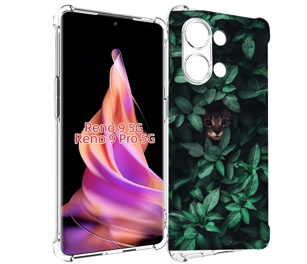 

Чехол MyPads котенок в листьях для Oppo Reno 9/Reno 9 Pro, Прозрачный, Tocco