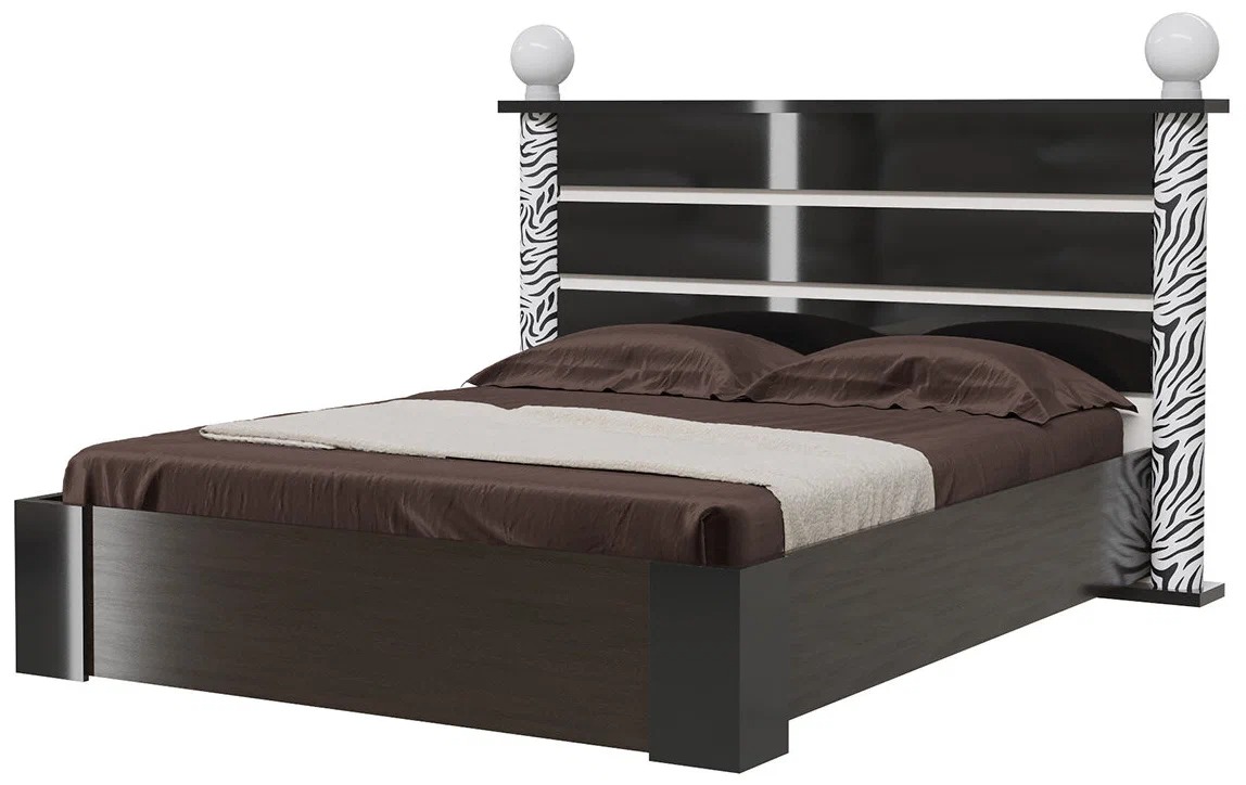 

Кровать Мэри Сан-Ремо СР-05 Венге цаво/Черный глянец, Сан-Ремо СР-05