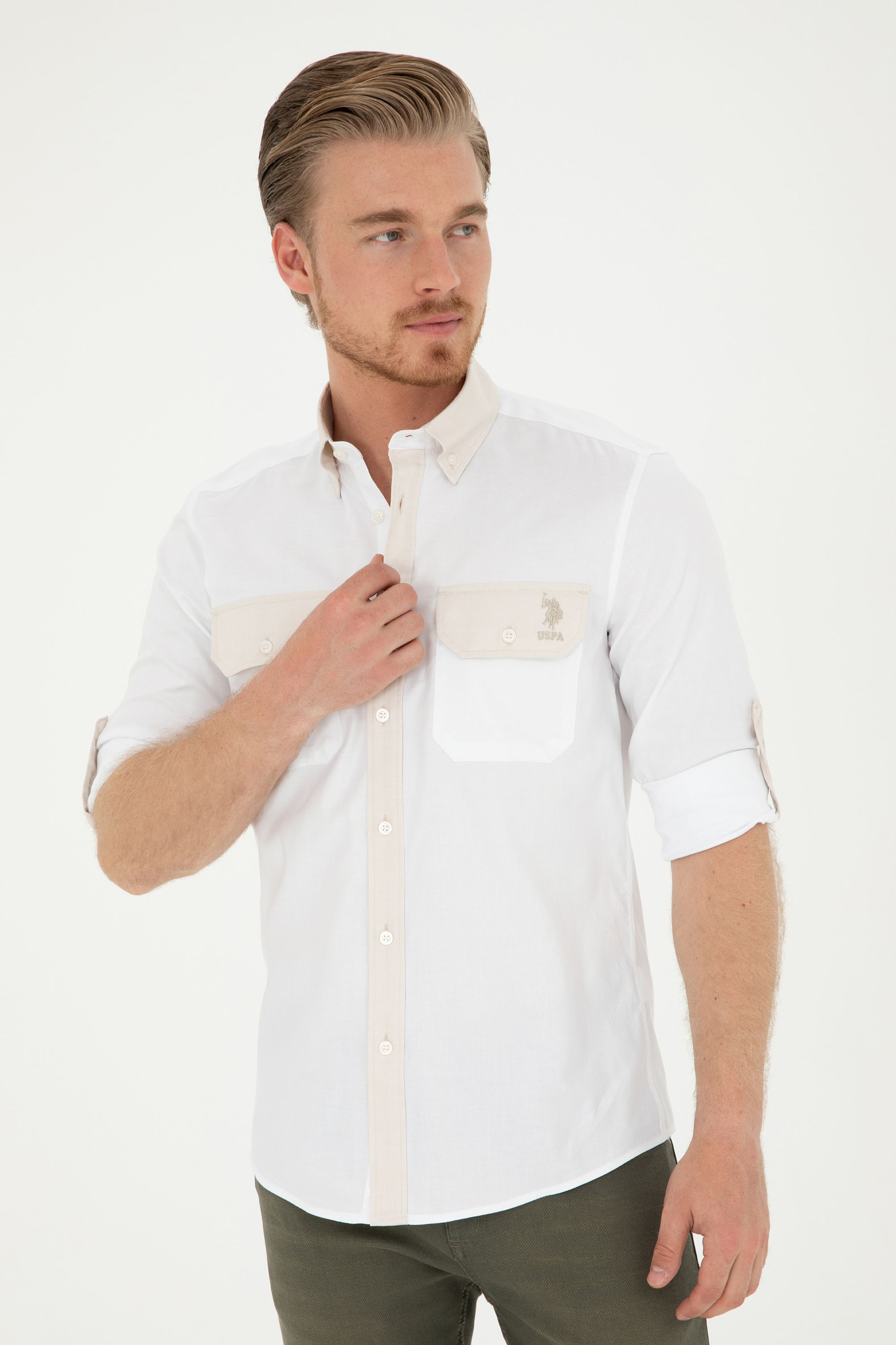 

Рубашка мужская U.S. POLO Assn. G081SZ0040KOTE белая S, Белый, G081SZ0040KOTE