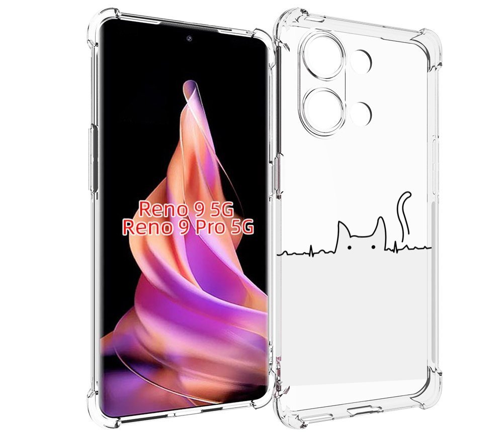 

Чехол MyPads кот-музыкальный для Oppo Reno 9/Reno 9 Pro, Прозрачный, Tocco