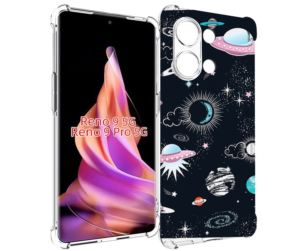 

Чехол MyPads космос-мини-картинки для Oppo Reno 9/Reno 9 Pro, Прозрачный, Tocco