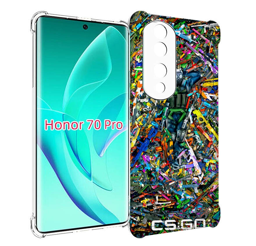 

Чехол MyPads CS GO guns skins мужской для Honor 70 Pro / 70 Pro Plus, Прозрачный, Tocco