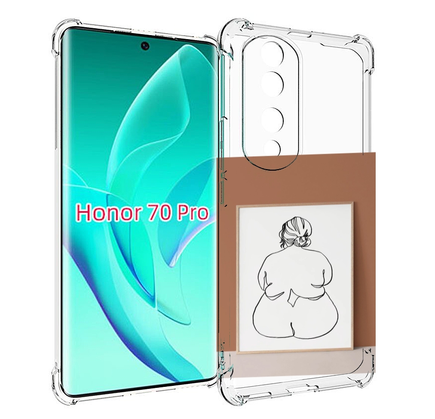 

Чехол MyPads Body Positive Female Figure Line Art женский для Honor 70 Pro / 70 Pro Plus, Прозрачный, Tocco