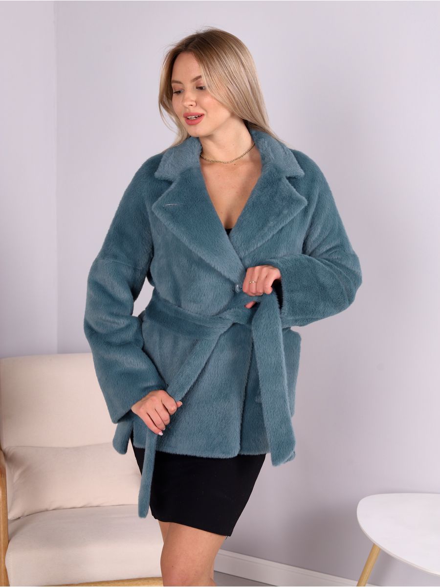 

Шуба женская Louren Wilton 2122 бирюзовая 44 RU, Бирюзовый, 2122