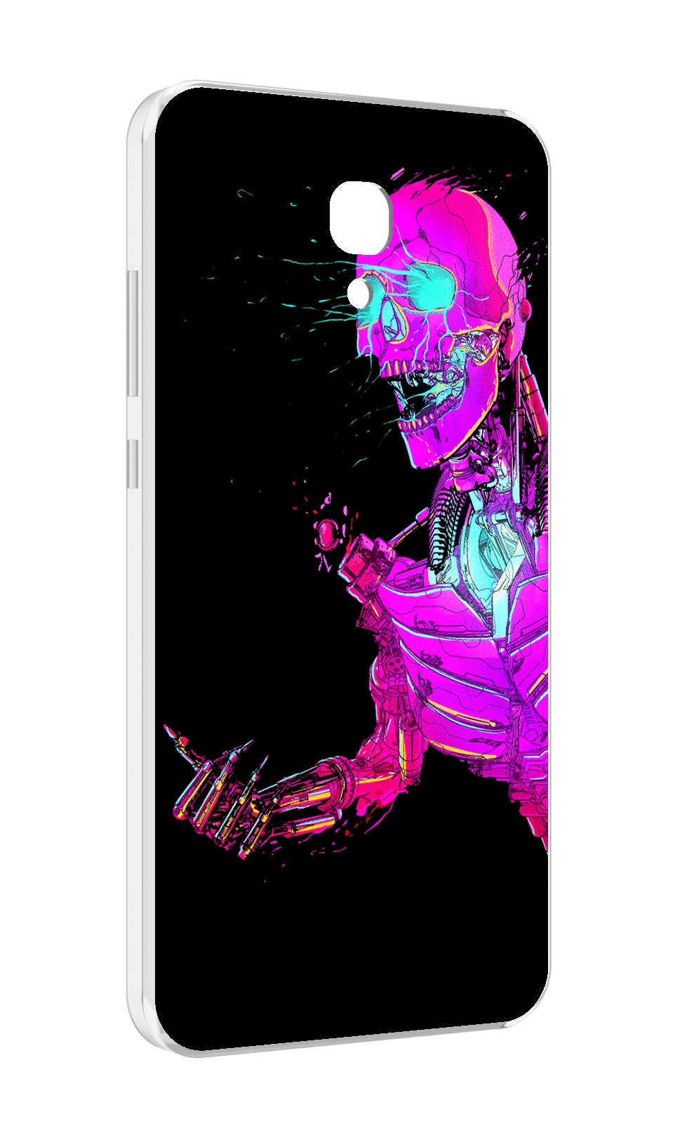

Чехол MyPads скелет-робот-фиолетовый для Meizu M6 (M711Q), Прозрачный, Tocco
