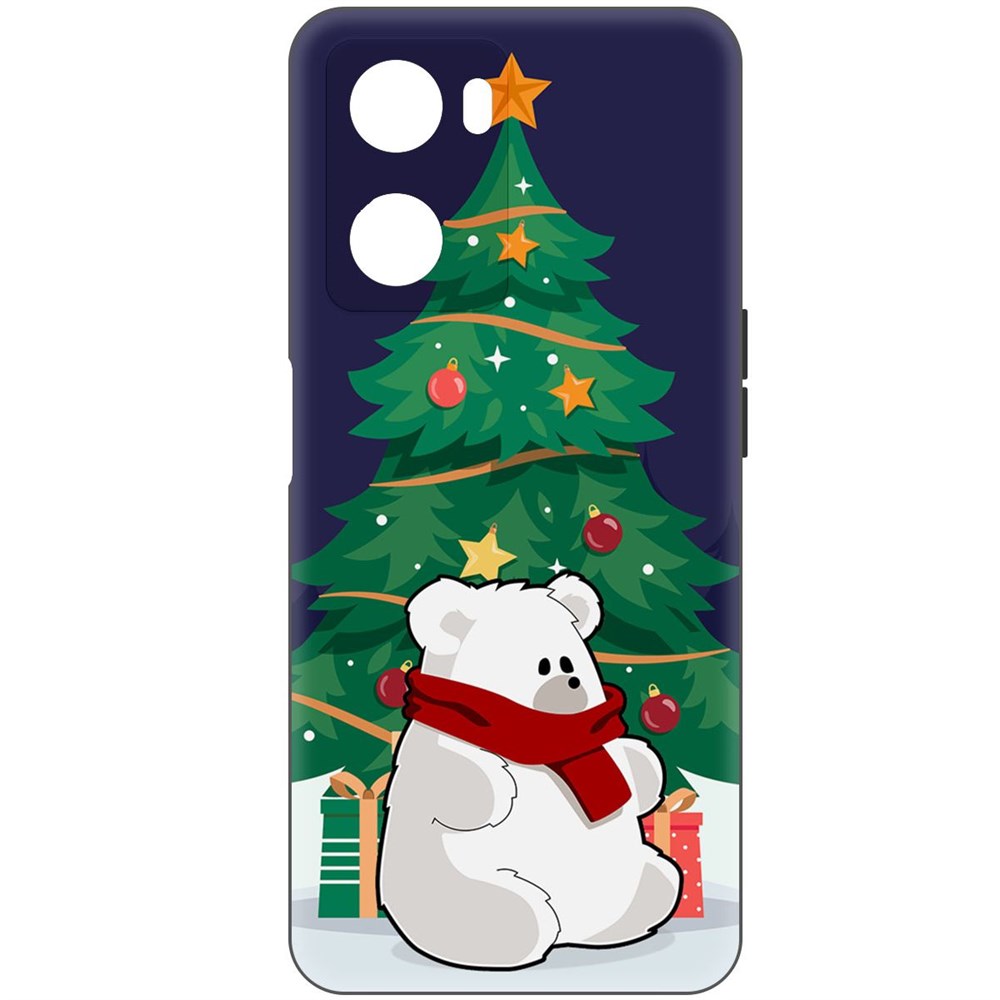 

Чехол-накладка Софт Медвежонок для Oppo A57s, Черный