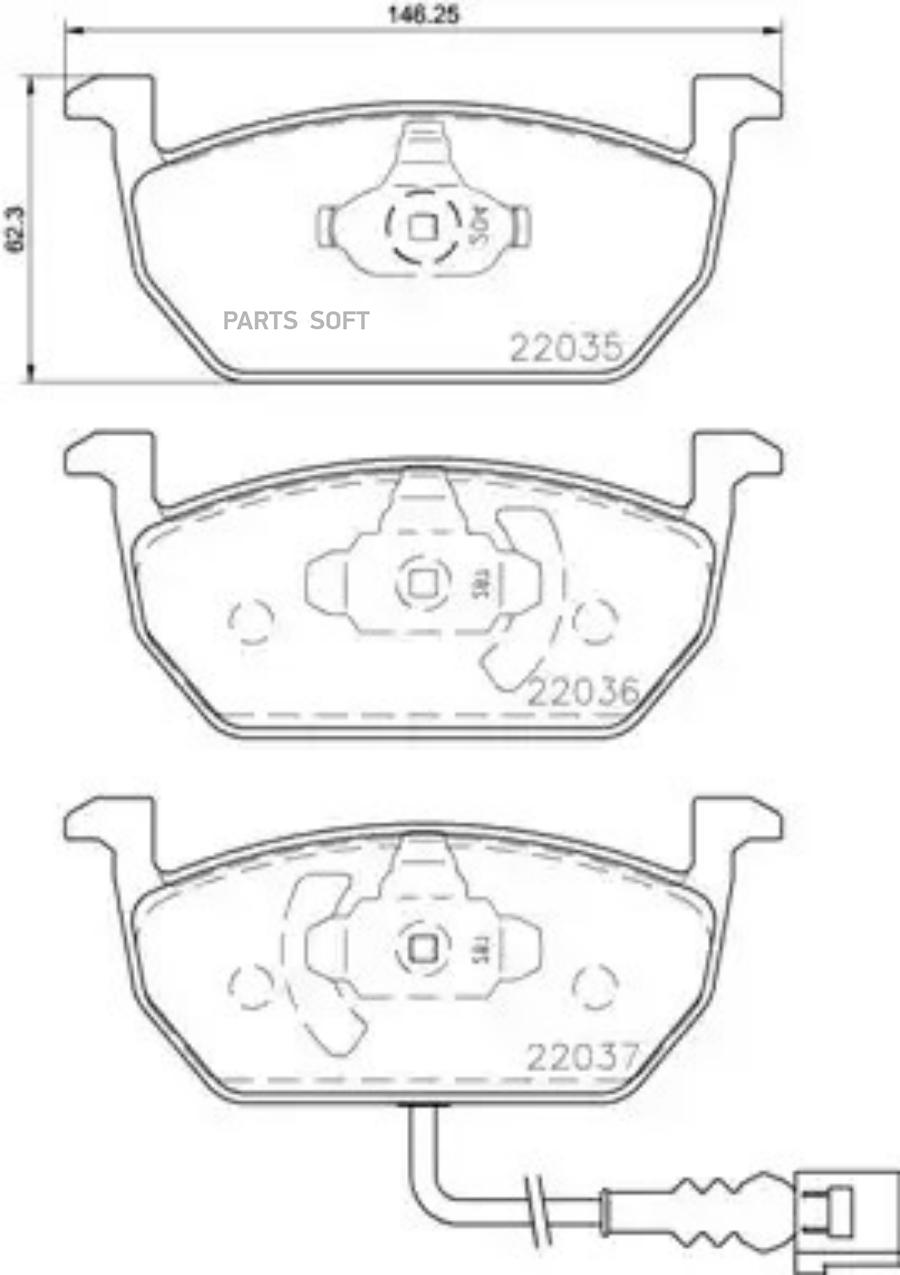 

Тормозные колодки brembo P85137