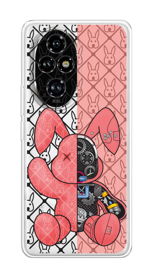 

Чехол на Honor 200 Pro "Киборг-заяц розовый", Розовый;прозрачный;черный, 6124850-1