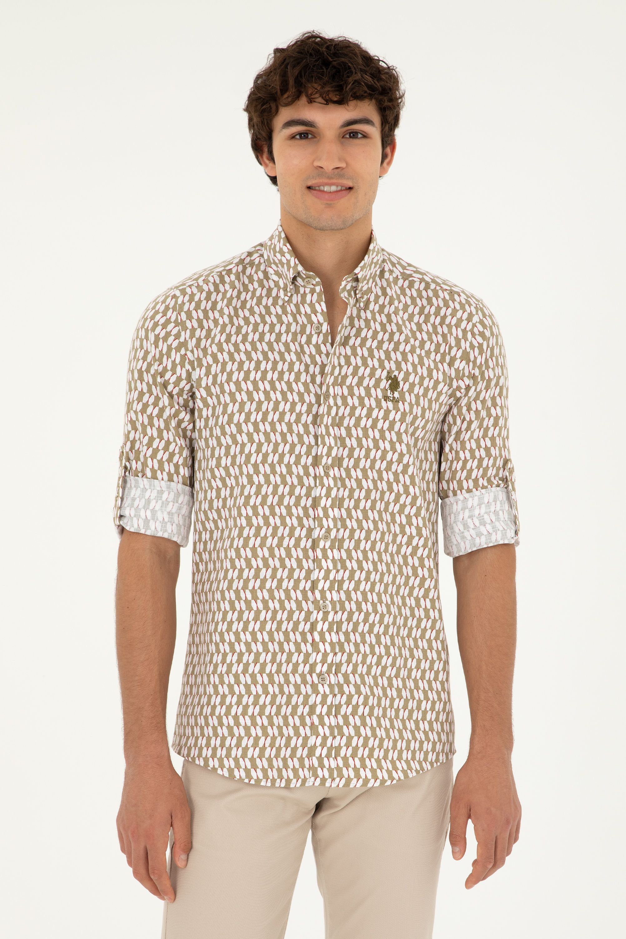 

Рубашка мужская U.S. POLO Assn. G081SZ0040LOGAN бежевая 2XL, Бежевый, G081SZ0040LOGAN