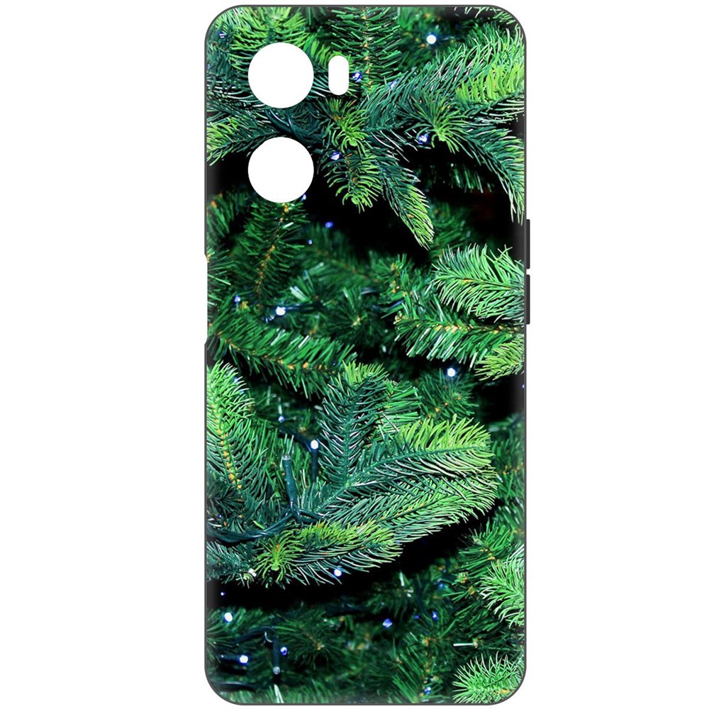 

Чехол-накладка Софт Еловые лапки для Oppo A57s, Черный