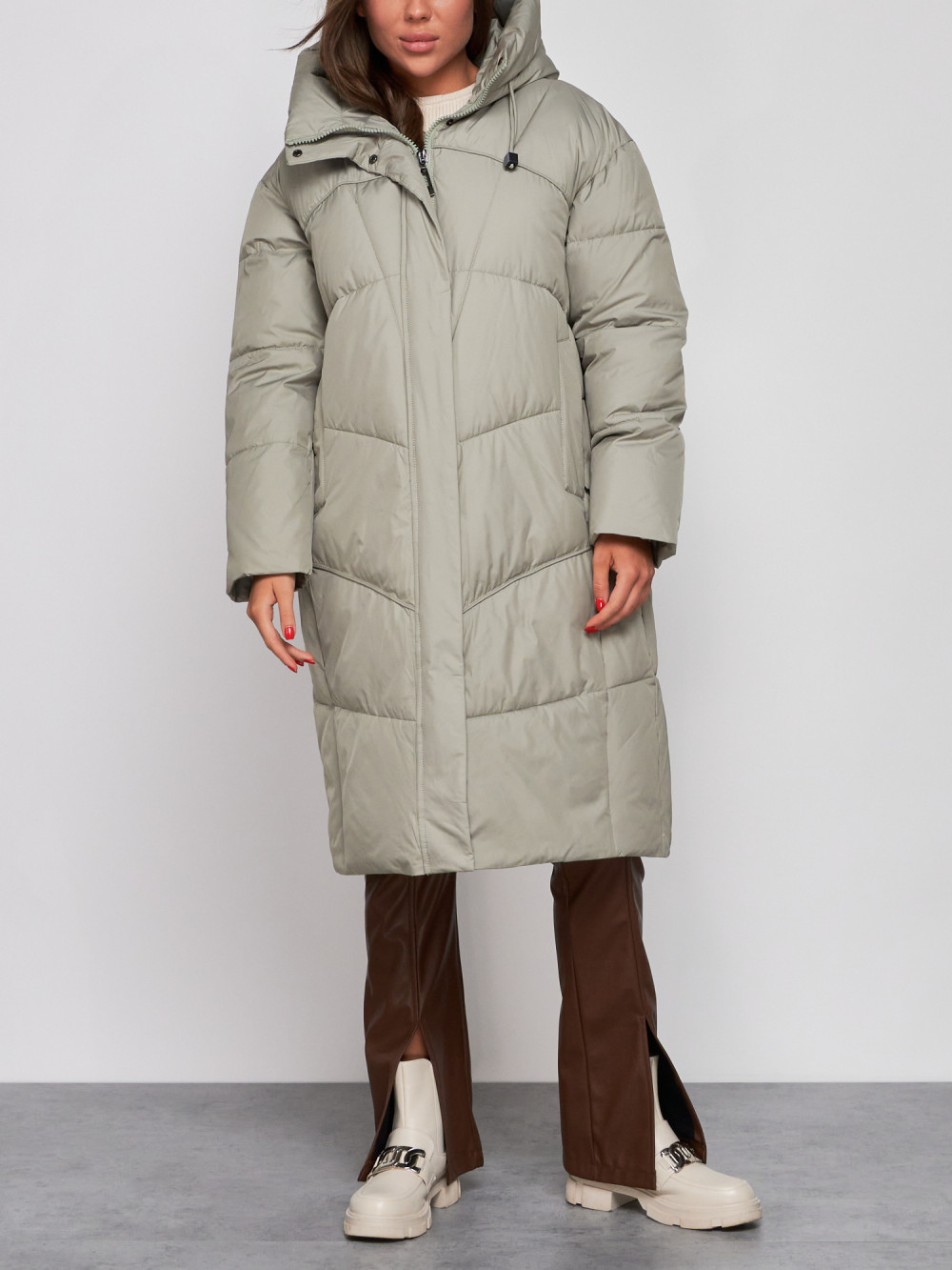 

Пальто женское NoBrand AD52326 зеленое S, Зеленый, AD52326