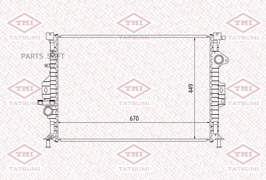 Радиатор Охлаждения Tatsumi tga1043