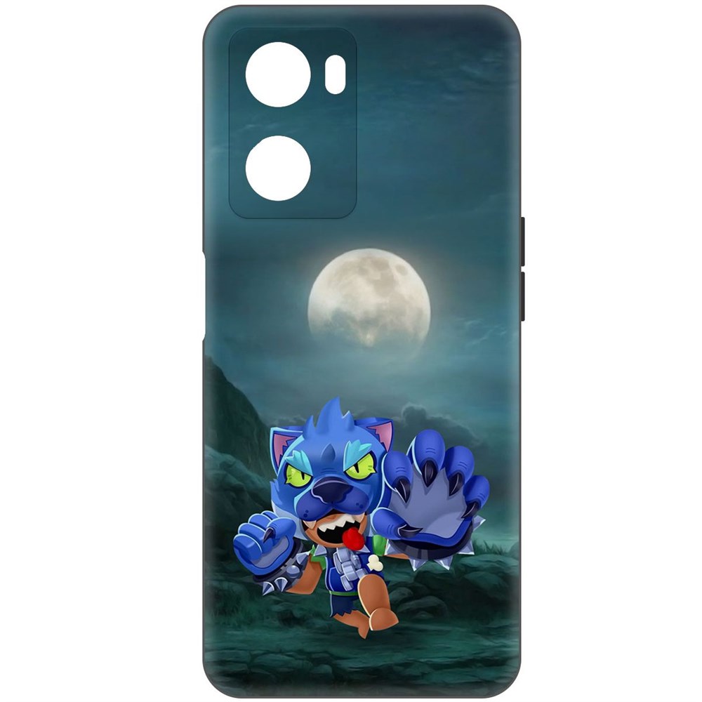 

Чехол-накладка Софт Brawl Stars - Оборотень Леон для Oppo A57s, Черный