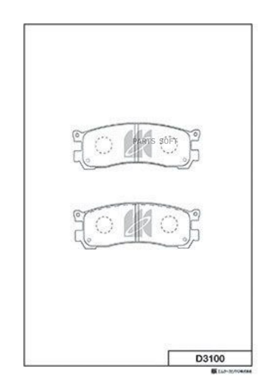 

Колодки тормозные дисковые Mazda