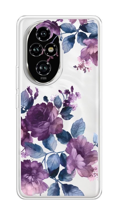 

Чехол на Honor 200 Pro "Purple Blossoms", Синий;фиолетовый, 6124850-1