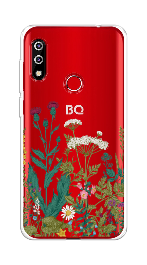 

Чехол на BQ 6061L "Дикие полевые цветы", Зеленый;розовый;белый, 202350-2