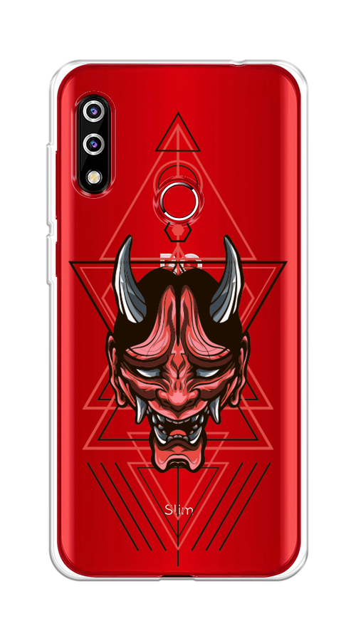 

Чехол на BQ 6061L "Hanya Oni mask", Серый;красный;черный, 202350-4