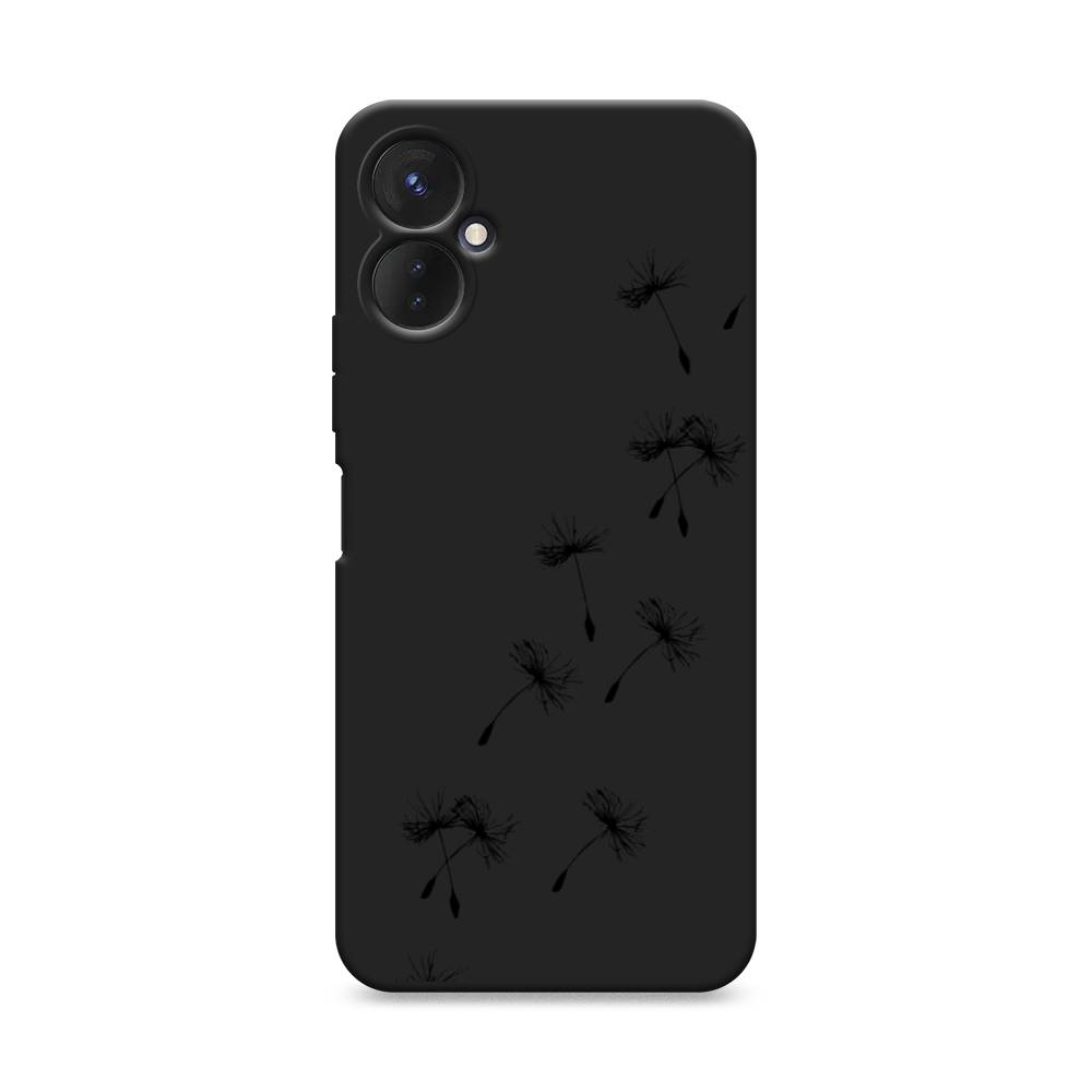 

Чехол Awog 301952-1 для Tecno Spark 9 Pro "Летящие одуванчики", Черный, 301952-1