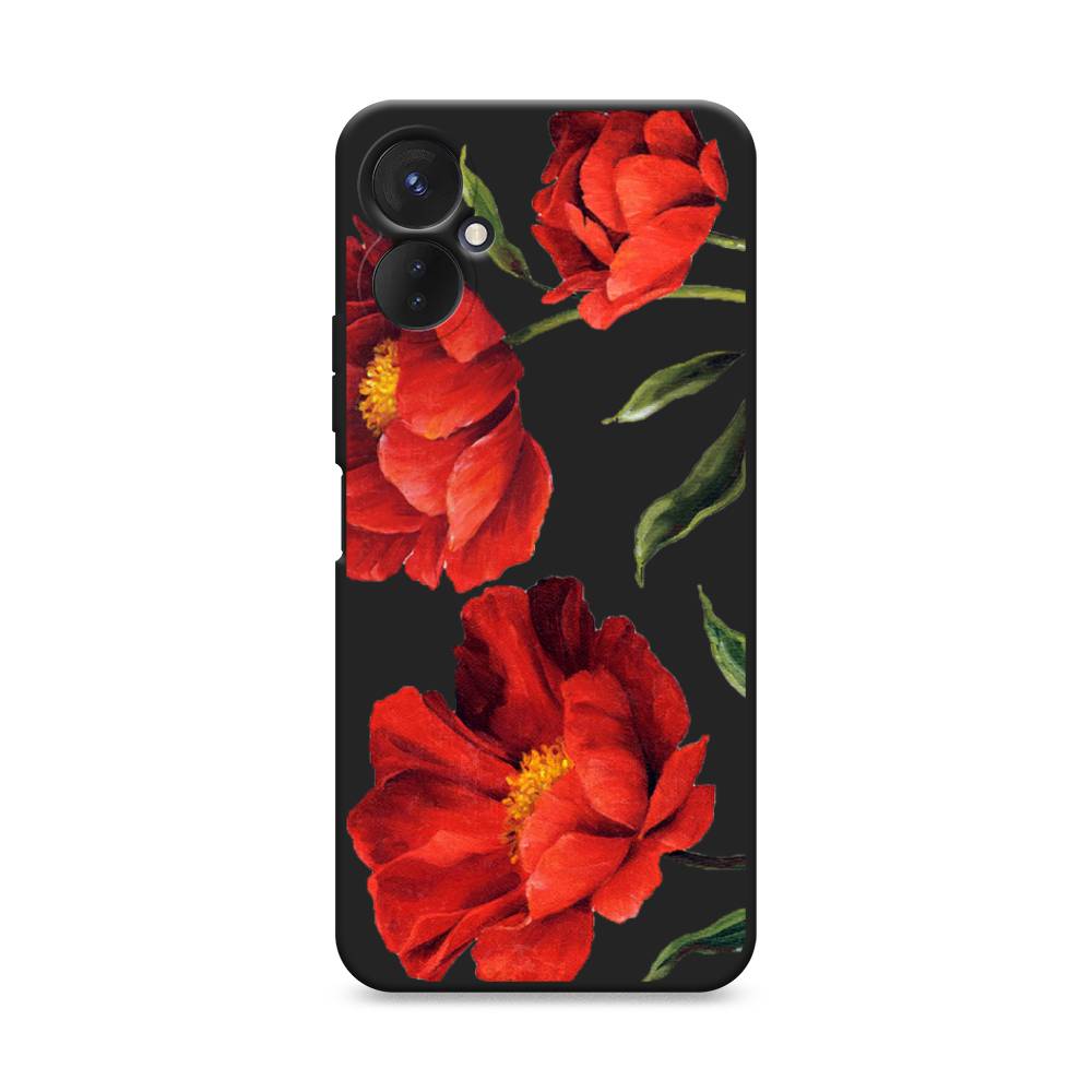 

Чехол Awog 301952-1 для Tecno Spark 9 Pro "Красные маки", Красный, 301952-1