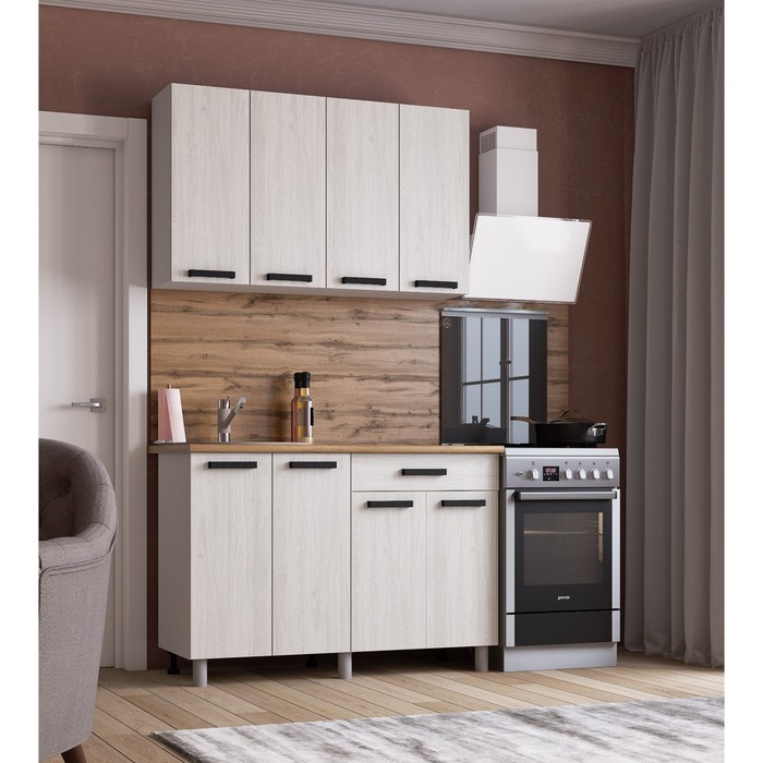 

Кухонный гарнитур Нагано 1200х600 Белый/Ясень Анкор светлый/Дуб вотан