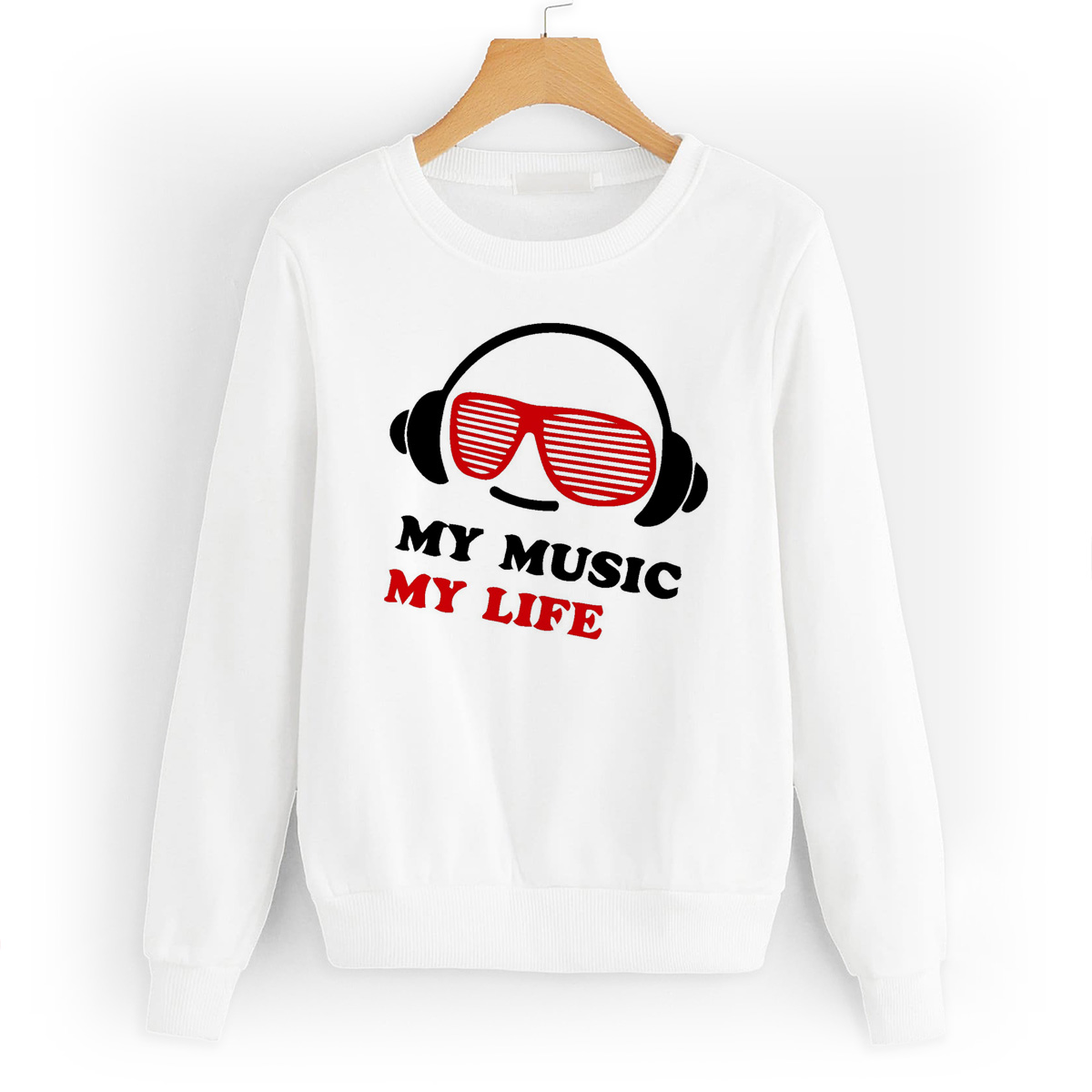 

Свитшот белый CoolPodarok My music My life (Моя музыка моя жизнь), W0113251