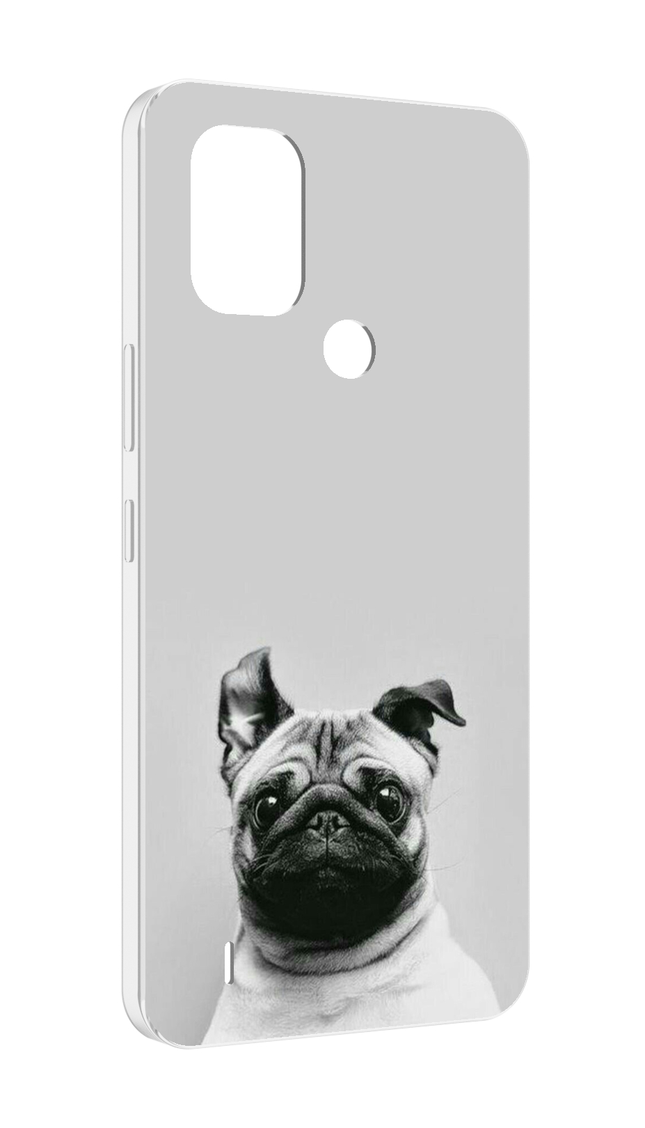 

Чехол MyPads мопс для Nokia C31, Прозрачный, Tocco