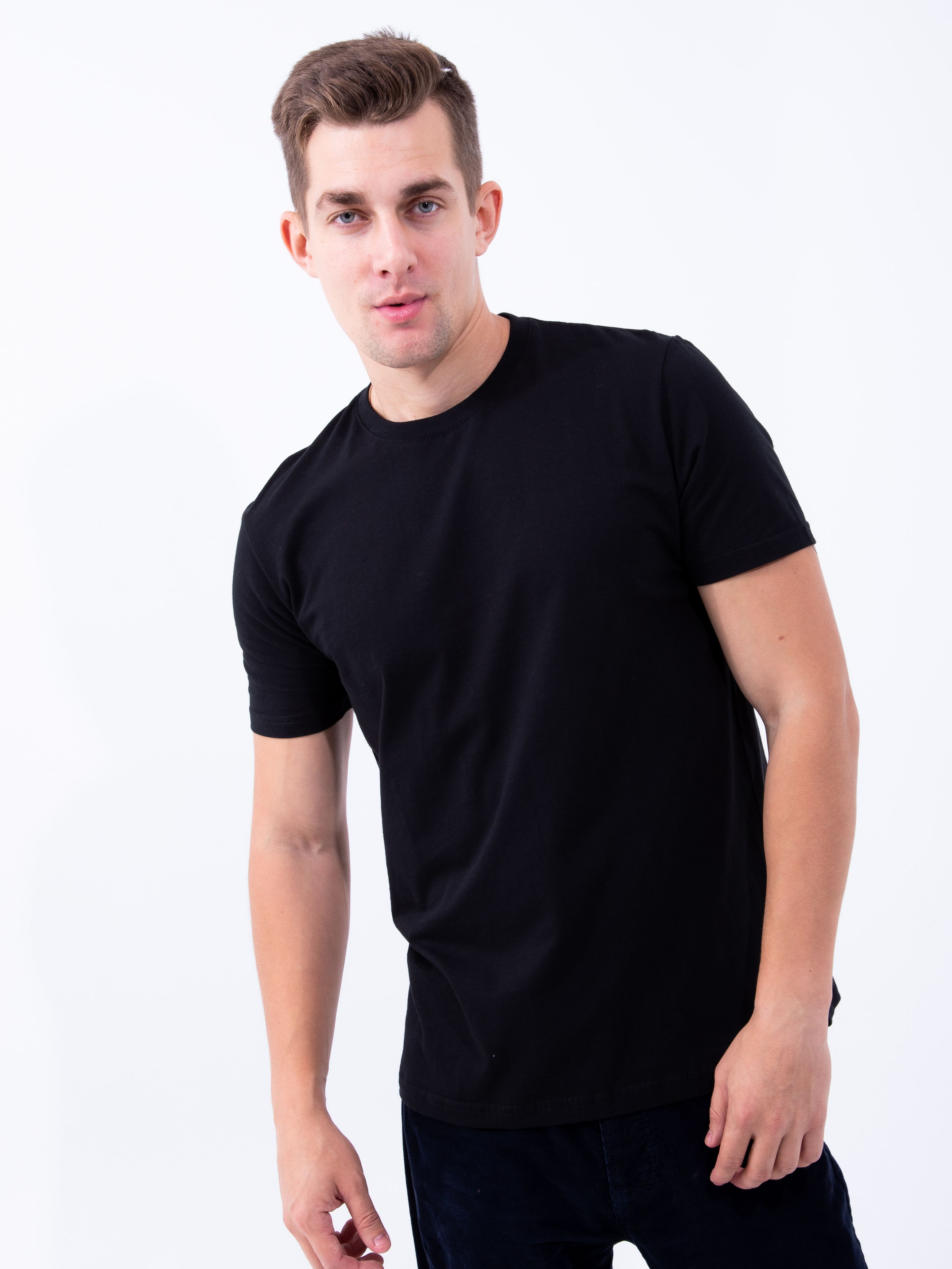 

Футболка мужская 26104 черная 50 RU, Черный, 26104