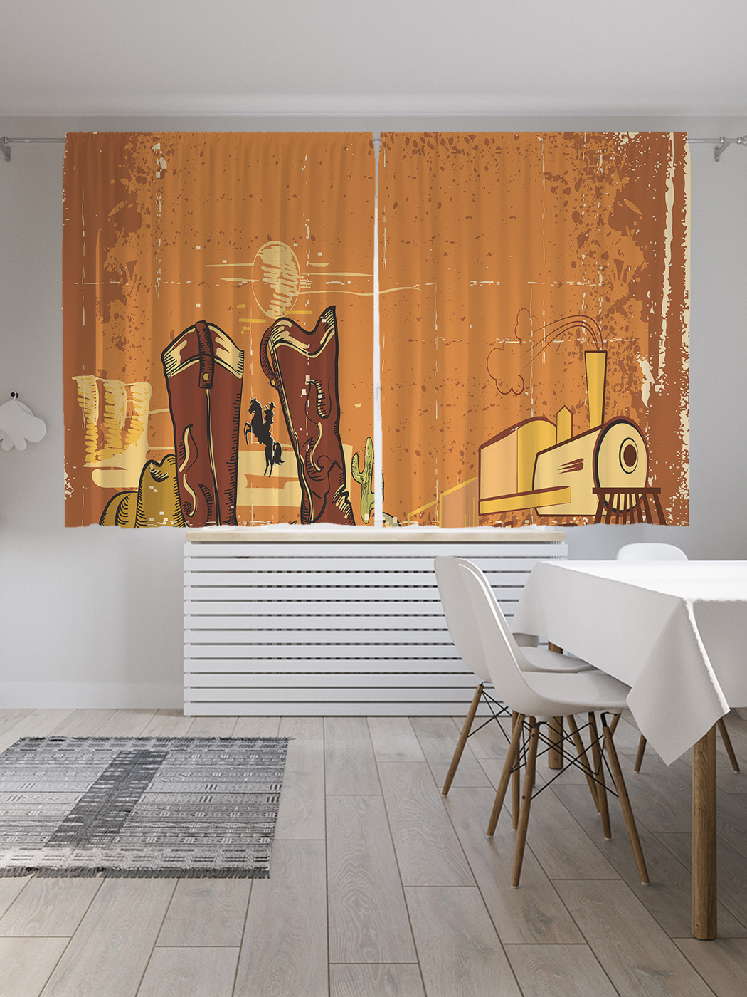

Шторы с фотопечатью JoyArty "Дикий Запад" из сатена, 290х180 см