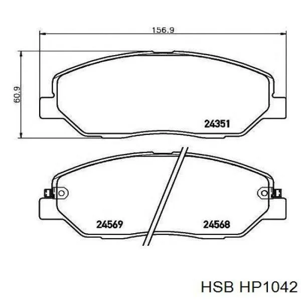 

Тормозные колодки HSB HP1042