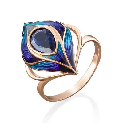

Кольцо из золота р. 16,5 PLATINA jewelry 01-4869-00-404-1110-25, фианит\эмаль, 01-4869-00-404-1110-25