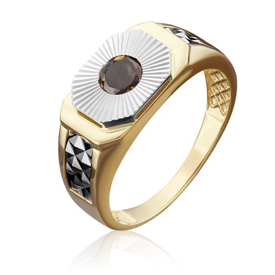 

Кольцо из комбинированного золота с кварцем р. 19 PLATINA jewelry 01-4845-00-202-1121-46, 01-4845-00-202-1121-46