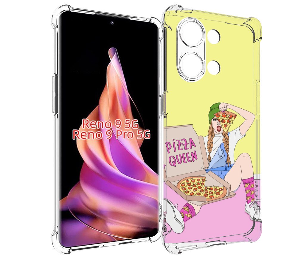 

Чехол MyPads королева-пиццы женский для Oppo Reno 9/Reno 9 Pro, Прозрачный, Tocco
