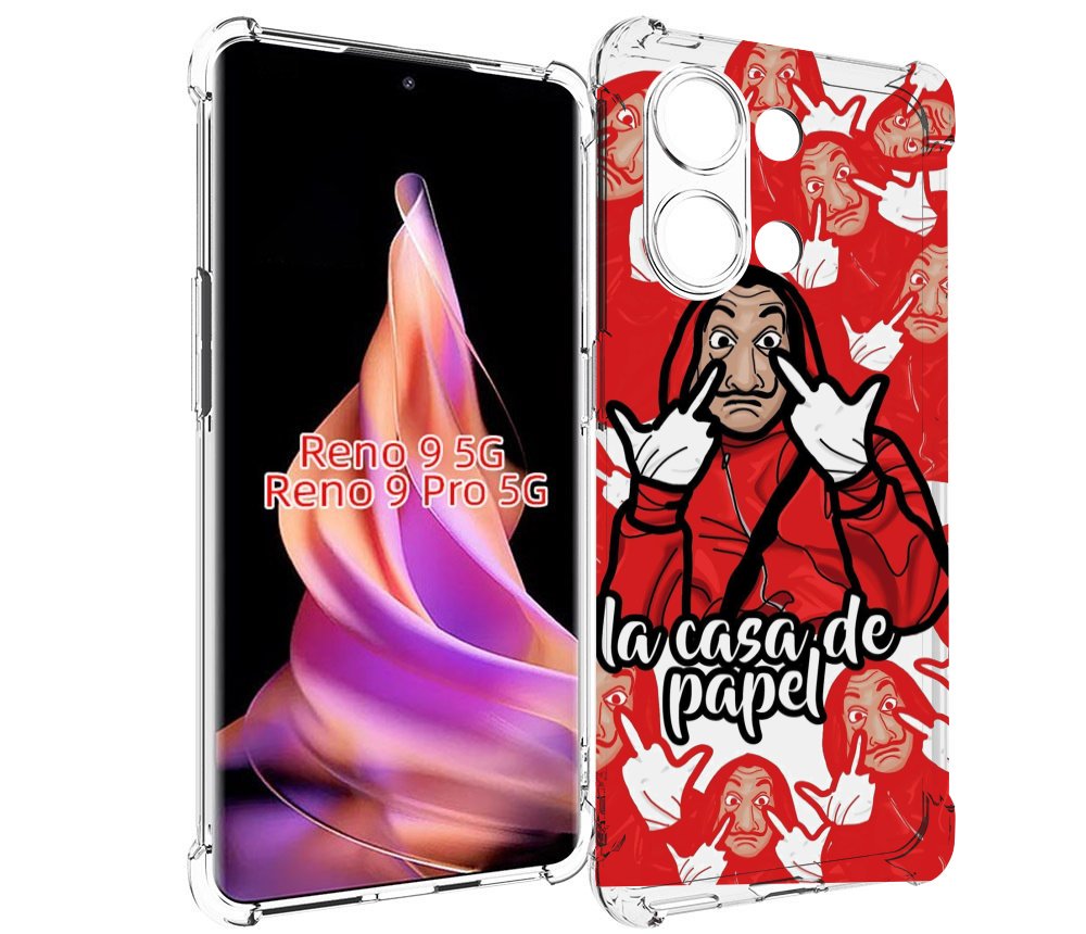 Чехол MyPads комикс-бумажный-дом для Oppo Reno 9/Reno 9 Pro