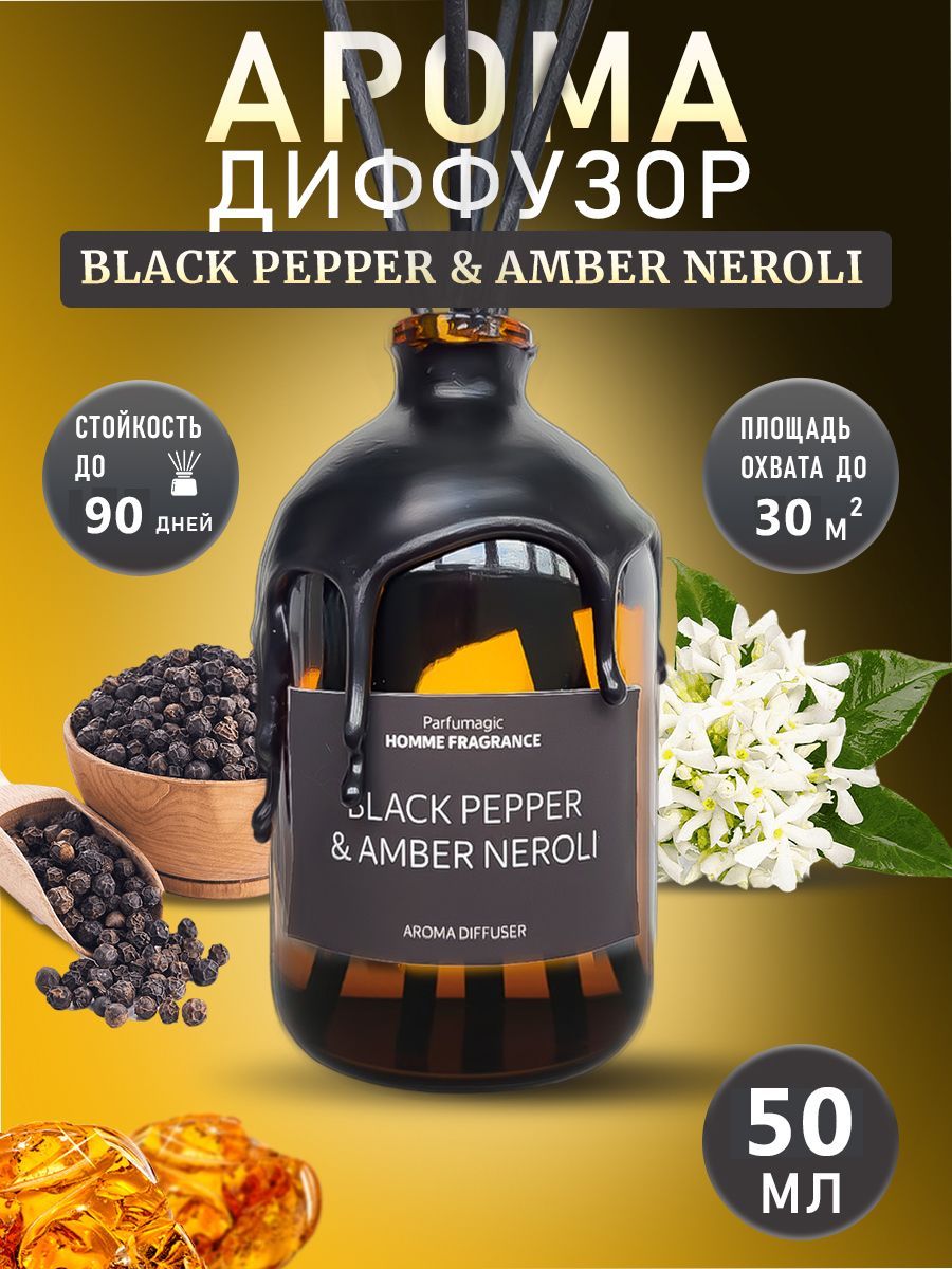 Ароматический диффузор Black Pepper, Amber, Neroli (Черный перец) 50мл