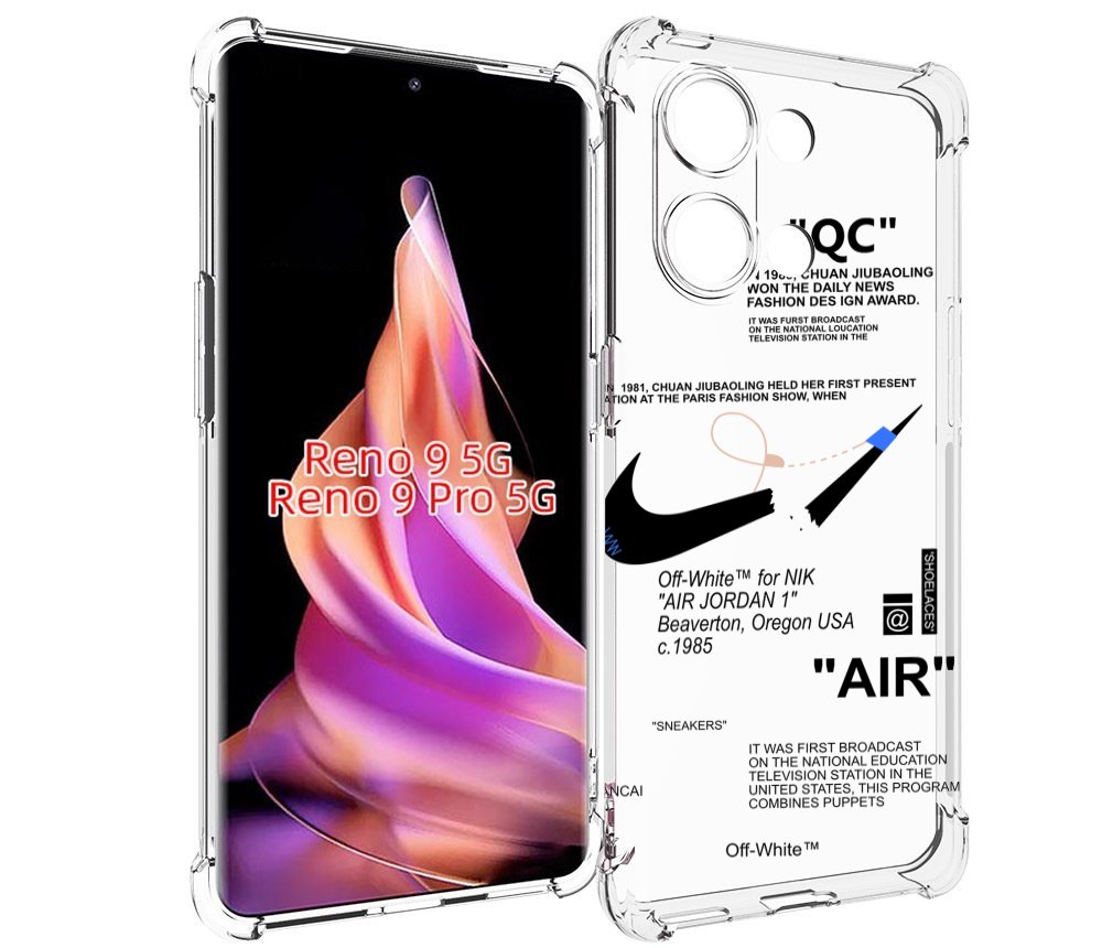 

Чехол MyPads коллаборация-найк для Oppo Reno 9/Reno 9 Pro, Прозрачный, Tocco