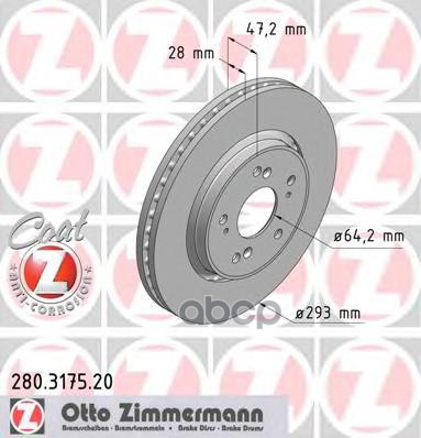 

280.3175.20_диск тормозной передний honda cr-v 2.0/2.2ctdi/dtec/2.4vtec 07>