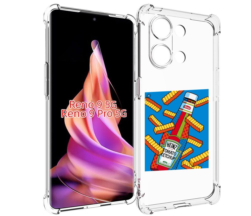 

Чехол MyPads картошка с соусом для Oppo Reno 9/Reno 9 Pro, Прозрачный, Tocco