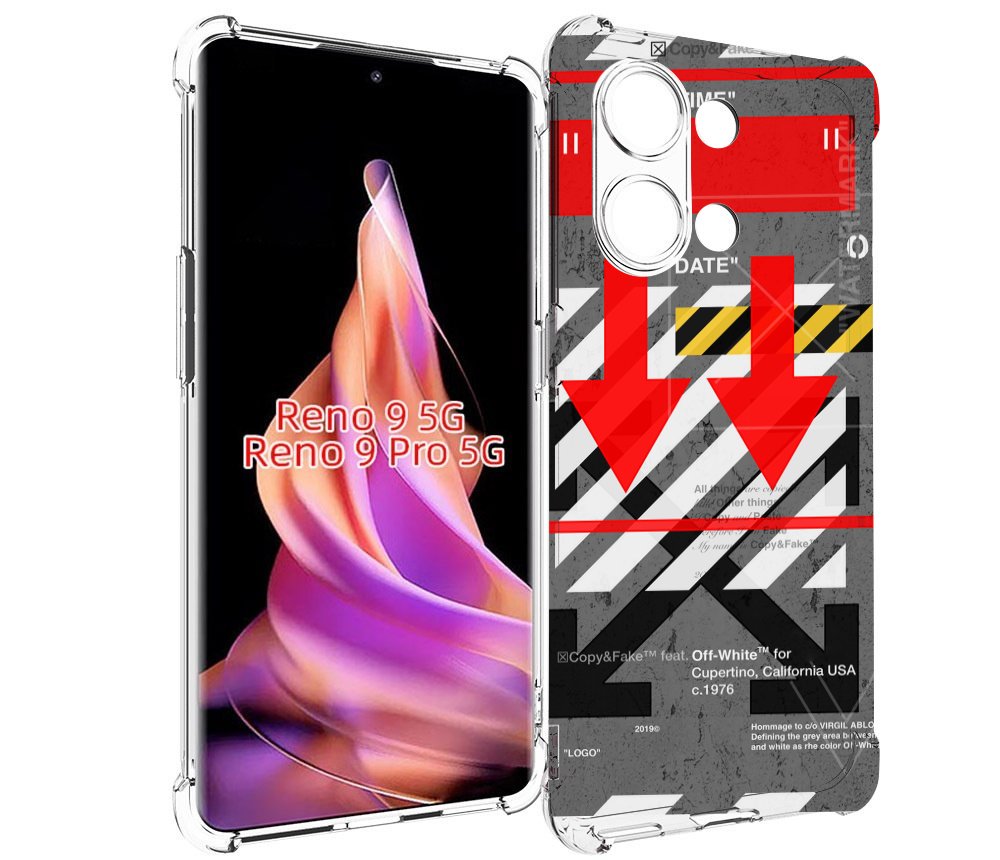 

Чехол MyPads знаки-логотипы для Oppo Reno 9/Reno 9 Pro, Прозрачный, Tocco
