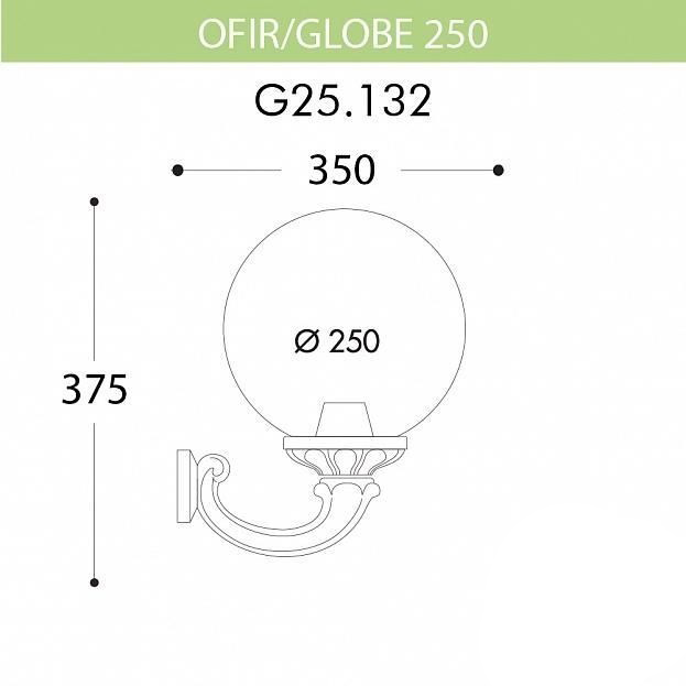 фото Настенный светильник уличный globe 250 g25.132.000.vze27 fumagalli